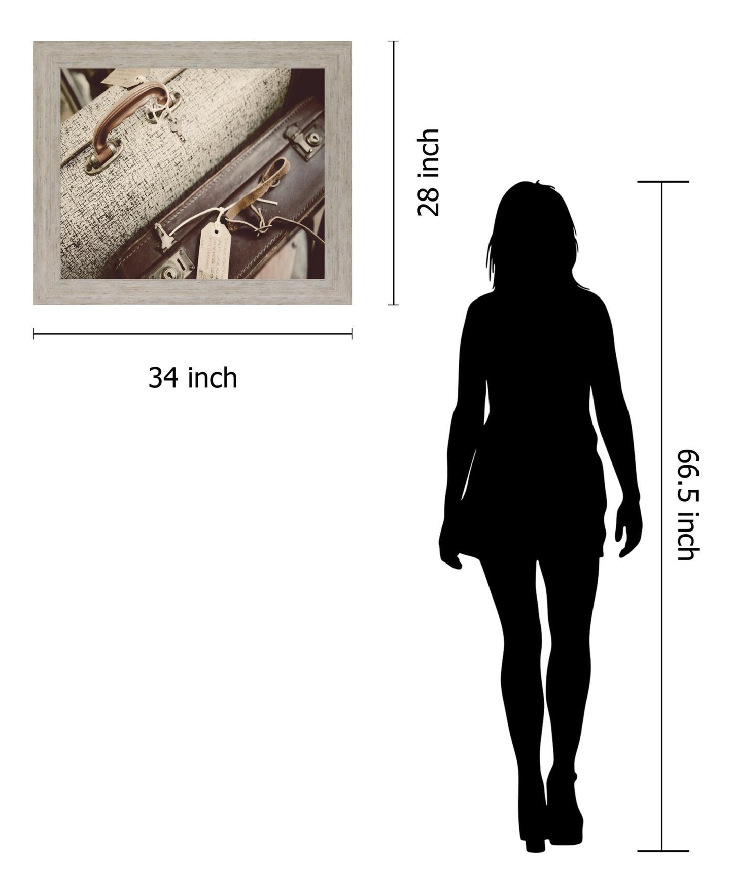 Suitcase Tags - 28" x 34" Framed Wall Art