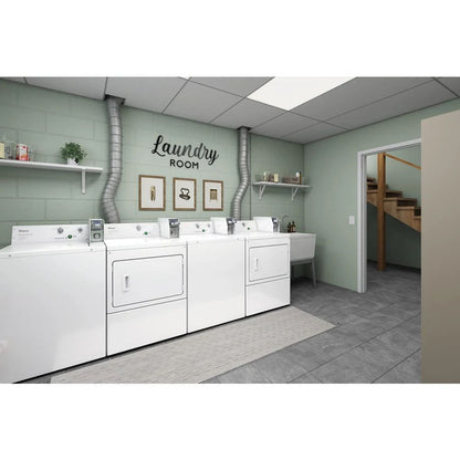 Commercial Gas Super-Capacity Dryer, Coin Slide - White