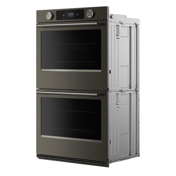 30" Smart Electric Double Wall Oven With Intelligent Cooking Camera - Black Ore