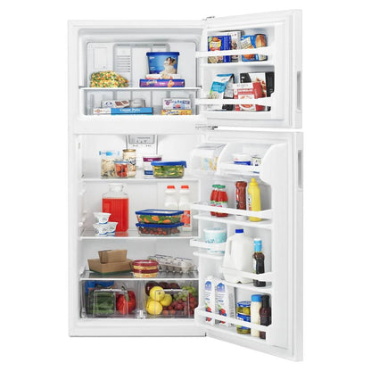 30" Top-Freezer Refrigerator With Glass Shelves - White