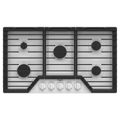 36" Gas Cooktop With Ez-2-Lift Hinged Cast-Iron Grates - White