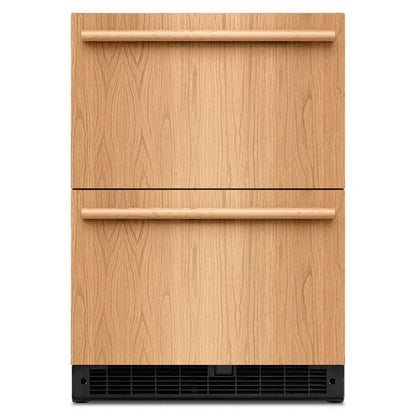 24" Panel-Ready Undercounter Double-Drawer Refrigerator, Backlit Touch Controls