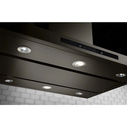 36" Island-Mount, 3-Speed Canopy Hood - Black Stainless Steel With PrintShield Finish