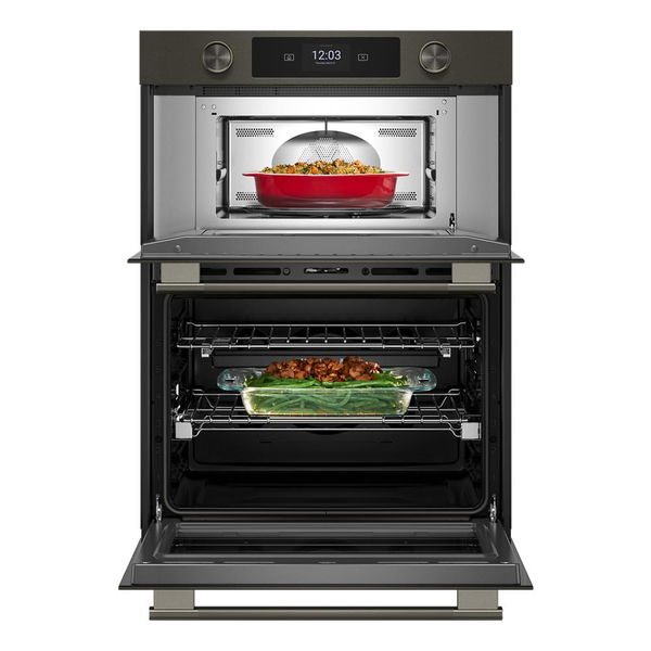 30" Smart Electric Combo Wall Oven With Assisted Cooking Modes - Black Ore