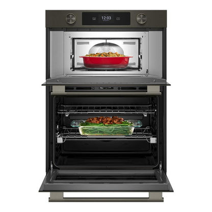 30" Smart Electric Combo Wall Oven With Assisted Cooking Modes - Black Ore