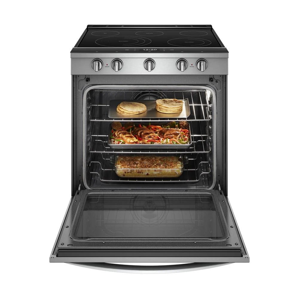 6.4 Cubic Feet Smart Slide-in Electric Range With Air Fry, When Connected - Fingerprint Resistant Stainless Steel
