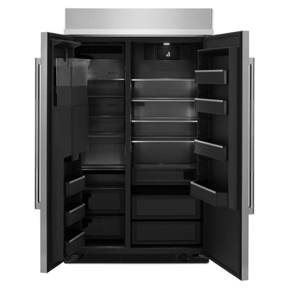 Rise 48" Built-In Side-By-Side Refrigerator With External Ice And Water Dispenser