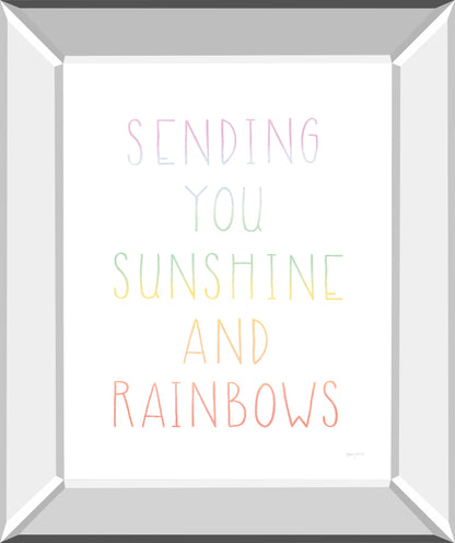 Lets Chase Rainbows VI By Jenaya Jackson - Mirror Framed Print Wall Art - White