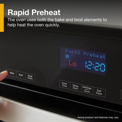 30" Single Self-Cleaning Wall Oven, 5.0 Cubic Feet - Stainless Steel