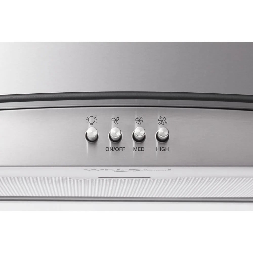 30" Curved Glass Island Mount Range Hood