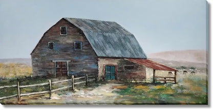 Rustic Homestead Retreat - 28" x 55" Framed Wall Art