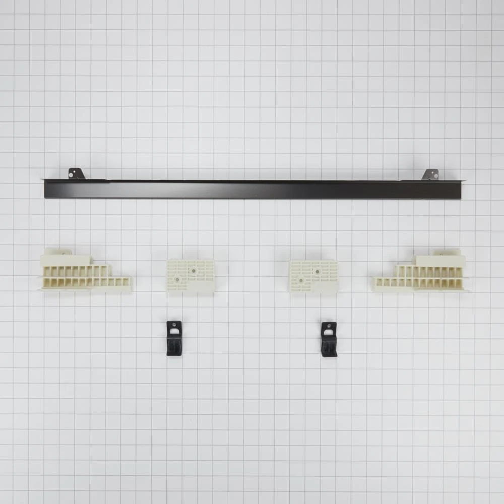 27" Combination Wall Range Flush Installation Trim Kit, Fits Woc75Ec7Hv - Black/Stainless Steel