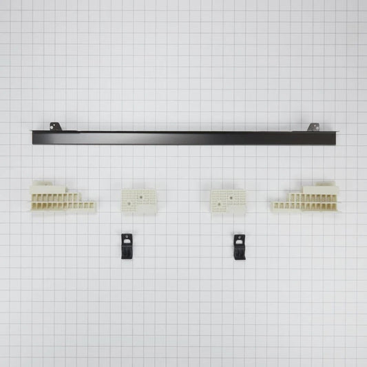27" Combination Wall Range Flush Installation Trim Kit, Fits Woc75Ec7Hv - Black/Stainless Steel
