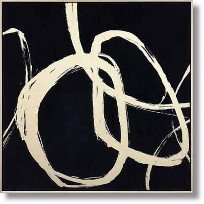 Ivory Whirl Flow - 32" x 32" Framed Wall Art