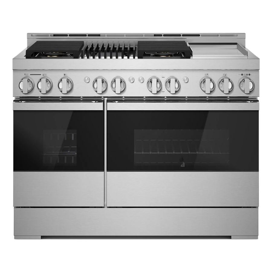 Noir 48" Gas Professional-Style Range With Chrome-Infused Griddle And Grill