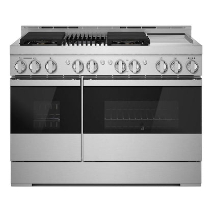 Noir 48" Gas Professional-Style Range With Chrome-Infused Griddle And Grill