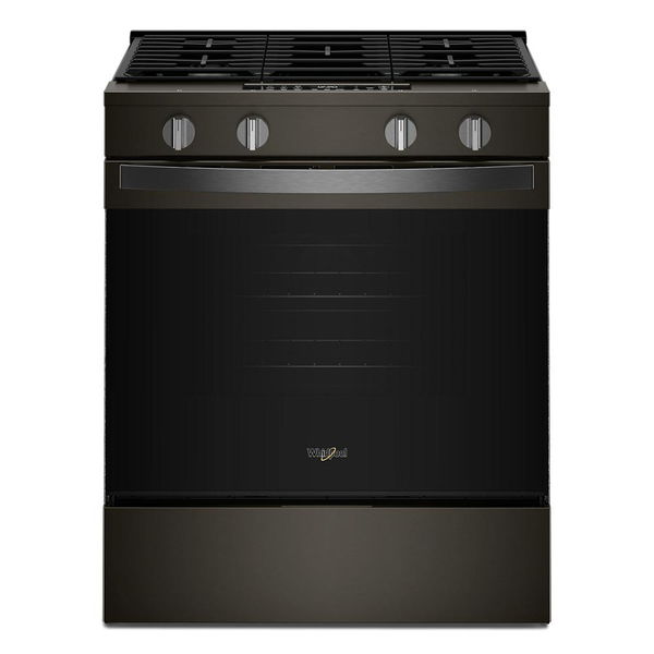 30" Gas Smart Range With Air Cooking Technology And Steam Clean - Black-On-Stainless