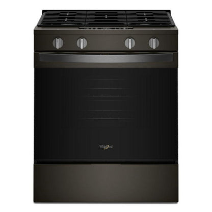 30" Gas Smart Range With Air Cooking Technology And Steam Clean - Black-On-Stainless