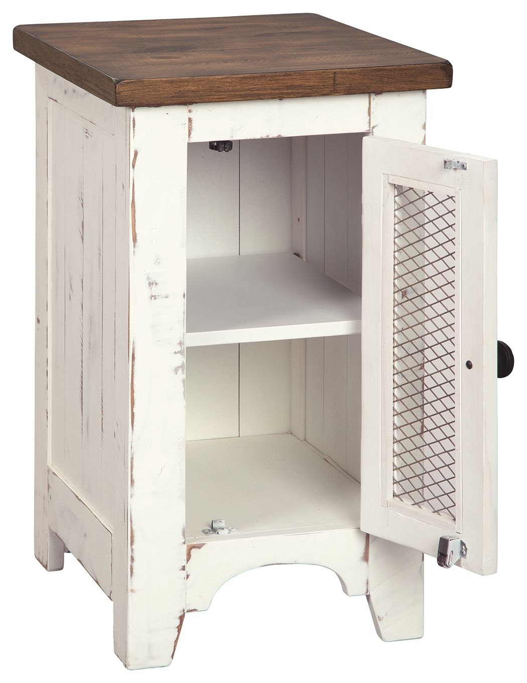 Wystfield - Chair Side End Table - White / Brown