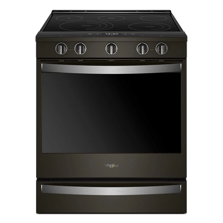 6.4 Cubic Feet Smart Slide-In Electric Range With Air Fry, When Connected - Black Stainless