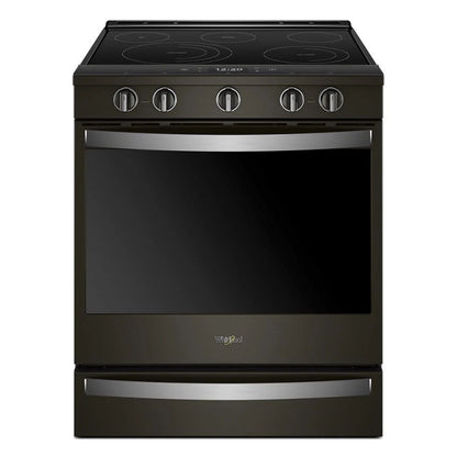 6.4 Cubic Feet Smart Slide-In Electric Range With Air Fry, When Connected - Black Stainless