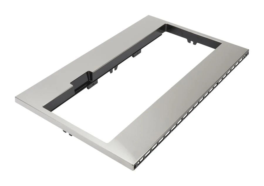 Built-In Low Profile Microwave Standard Trim Kit With Pocket Handle, Fits Cut-Out Height 17-1/2" - Stainless Steel