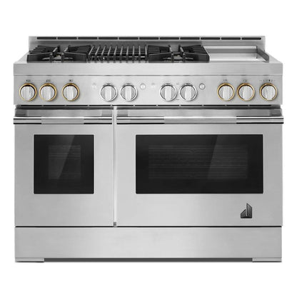 Rise 48" Gas Professional-Style Range With Chrome-Infused Griddle And Grill