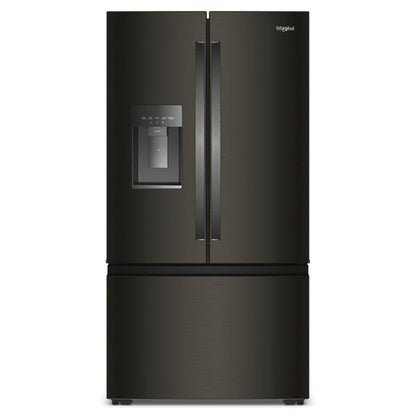 36" Wide True Counter Depth 3-Door French Door Refrigerator - 23.4 Cu. Ft. - Black Stainless Finish