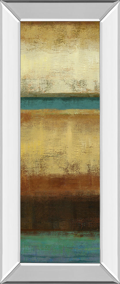 Earth By Allison Pearce - Mirrored Framed Print Wall Art - Blue