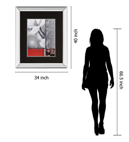 Bohemia Flora White By Jasmin Zara Copley - Mirror Framed Print Wall Art - White