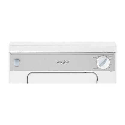 3.4 Cubic Feet Compact Front Load Dryer With Flexible Installation - White-On-White