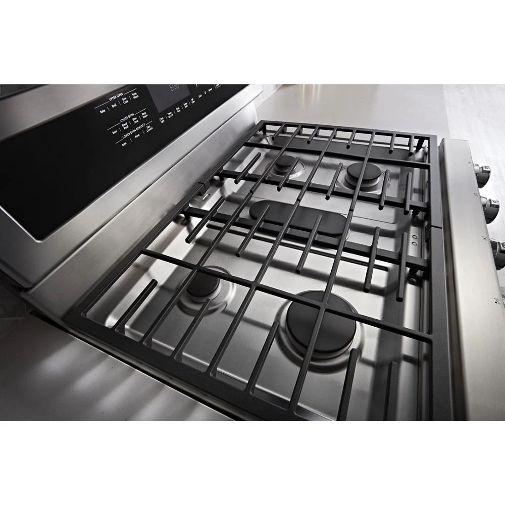 30" 5 Burner Gas Double Oven Convection Range