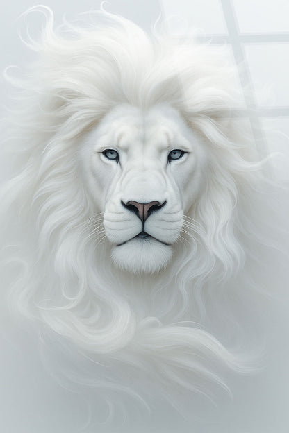 "Regal Majesty" Tempered Glass - White / Gray