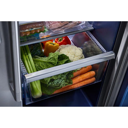 36" Wide Full-Depth Side-By-Side Refrigerator With Arctic Blue Interior - 28.7 Cu. Ft.