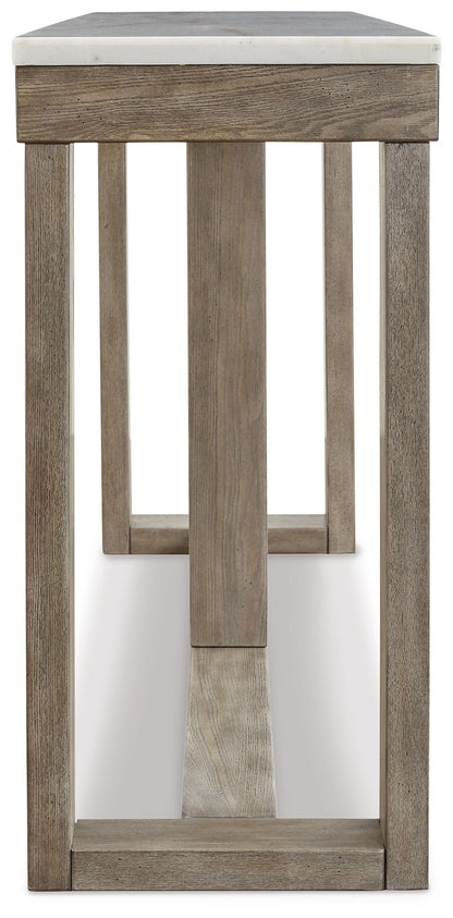 Loyaska - Sofa Table - Brown / Ivory