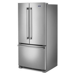 33" Wide French Door Refrigerator With Water Dispenser, 22 Cubic Feet - Gray