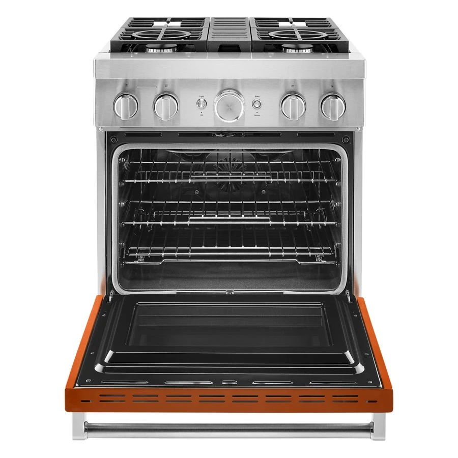 30'' Smart Commercial-Style Dual Fuel Range With 4 Burners - Scorched Orange