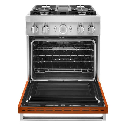 30'' Smart Commercial-Style Dual Fuel Range With 4 Burners - Scorched Orange