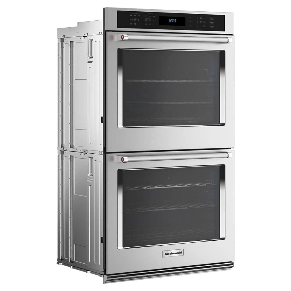 Kitchenaid 30" Double Wall Ovens With Air Fry Mode - PrintShield Stainless