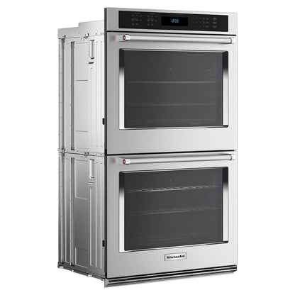 Kitchenaid 30" Double Wall Ovens With Air Fry Mode - PrintShield Stainless