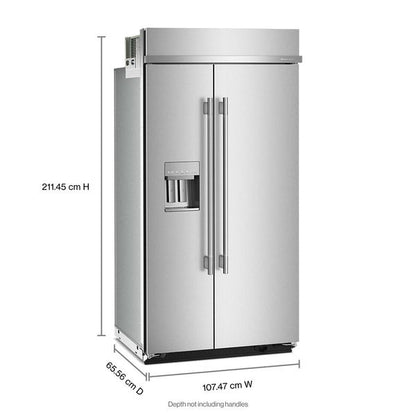 25.1 Cu. Ft. 42" Built-In Side-By-Side Refrigerator Features Exterior Water And Ice Dispenser With Measured Fill