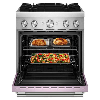 30" 4 Burner Commercial-Style Dual Fuel Range With No Preheat Air Fry Mode - Wildflower