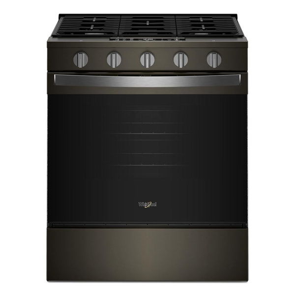 30" Gas Smart Range With Air Cooking Technology - Black Stainless