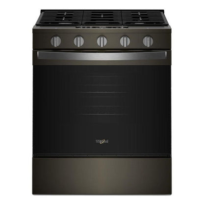 30" Gas Smart Range With Air Cooking Technology - Black Stainless