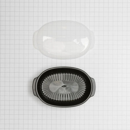 Kitchenaid Universal Steaming Container For Standard Size Microwave Ovens, (Includes See-Through Lid, Steamer Basket, And Bottom Piece) - Black