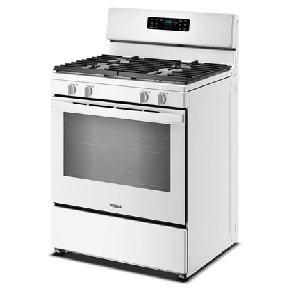 30" Gas Range With Crispy Mode And Dishwasher Safe Grates - White