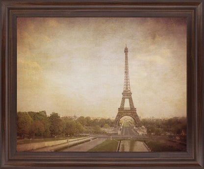Sepia Eiffel View - 28" x 34" Framed Wall Art