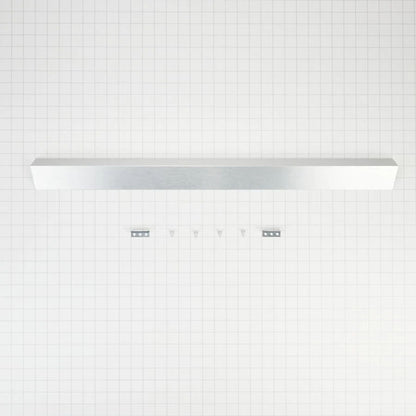 Slide-In Range Rear Filler Kit, With (1) Triangular Fill Strip, (2) Mounting Brackets, And Two Screws - Stainless Steel