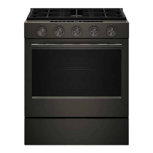 5.0 Cu. Ft. Smart Slide-In Gas Range With Convection Cooking Modes And 2-In-1 Burner - Black Ore