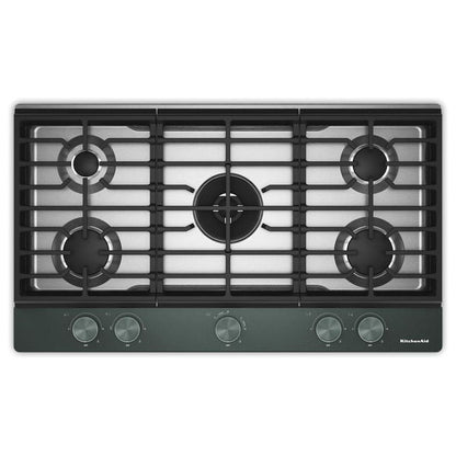 KitchenAid 36" Gas Cooktop With 5 Burners And Integrated Wok Grate - Juniper